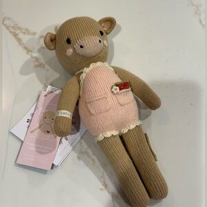 Adorable Ava the Cow Cuddle +  Kind knitted doll